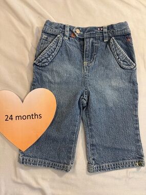 Genuine Kids - Capris length wide leg denim pants.  Size 24 months